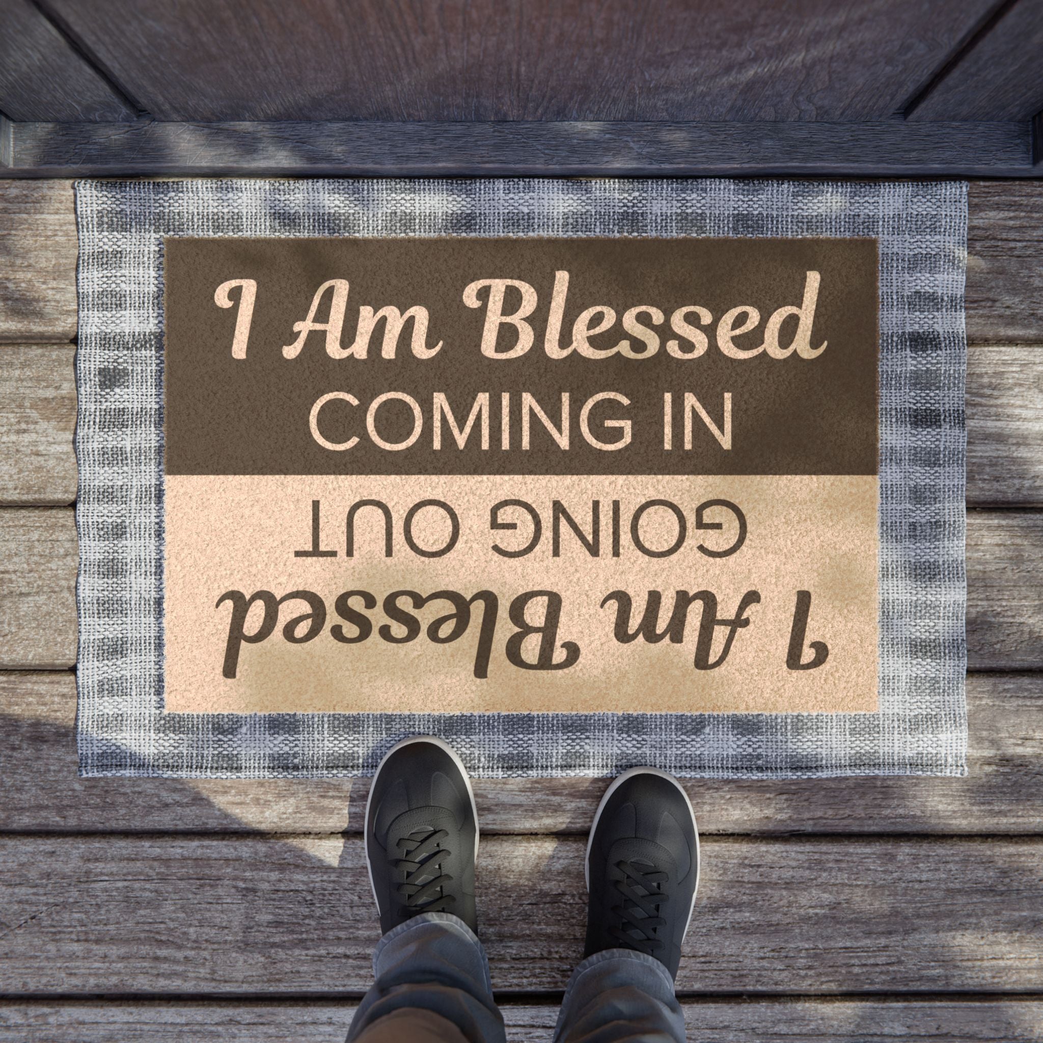 I Am Blessed Going In & I Am Blessed Going Out Doormat