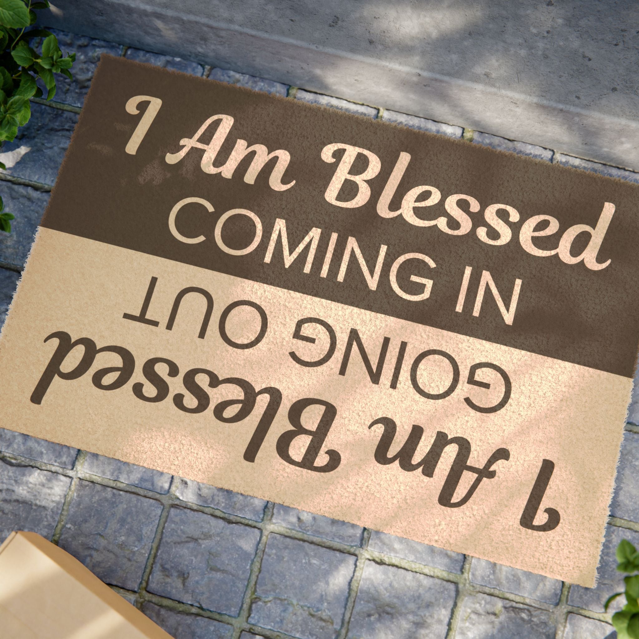 I Am Blessed Going In & I Am Blessed Going Out Doormat